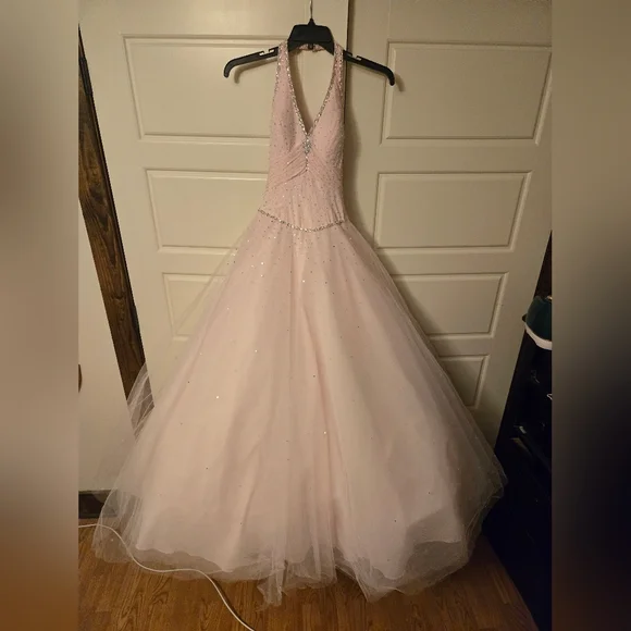 Morilee by Madeline Gardner Blush Tulle Ballgown | Prom Formal 0–2 - Picture 4 of 15